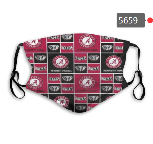 2020 NCAA Alabama Crimson Tide #5 Dust mask with filter